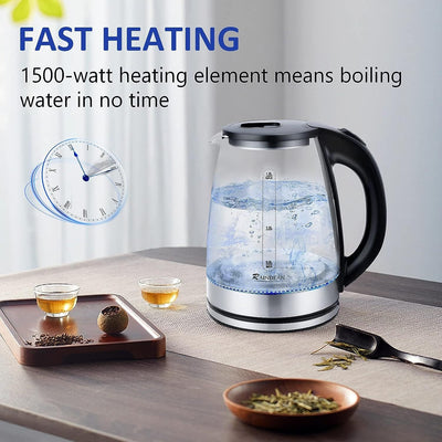 Electric Kettle Water Boiler, 1.8L Electric Tea Kettle, Wide Opening Hot Water Boiler With LED Light