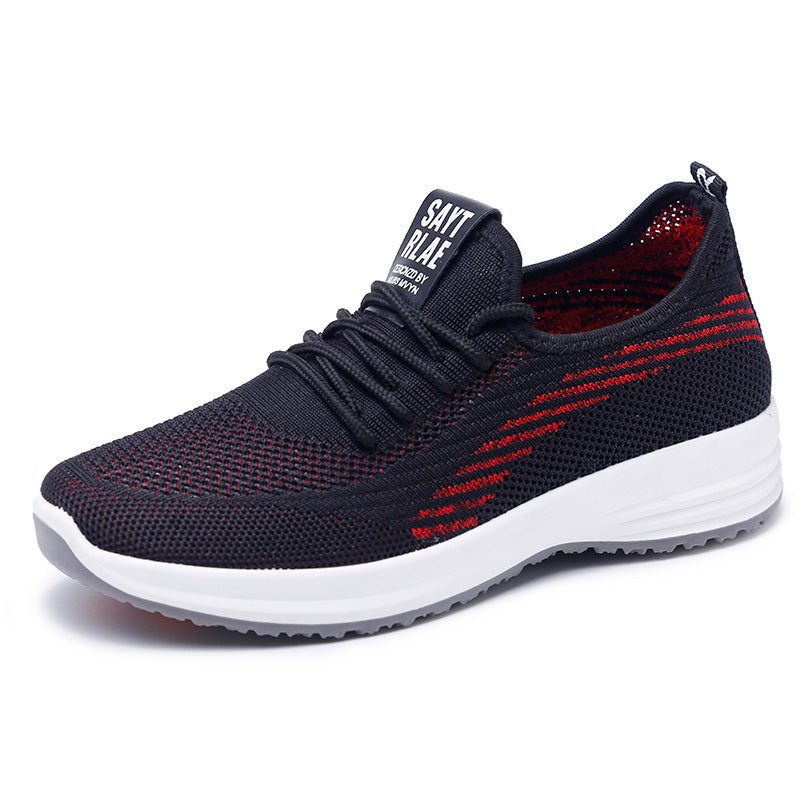 Men's And Women's Flying Woven Walking Shoes Old Beijing Cloth Shoes