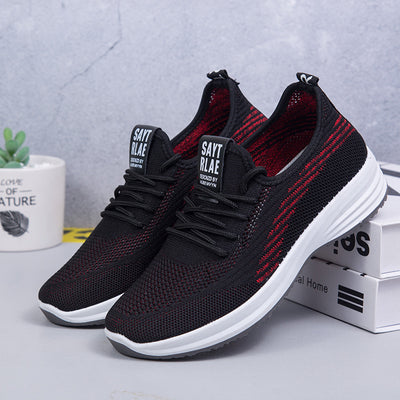 Men's And Women's Flying Woven Walking Shoes Old Beijing Cloth Shoes