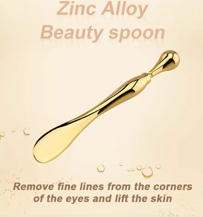 Eye Cream Stick Roller For Face Metal Spatula Puff Applicator Eye Cream Massager