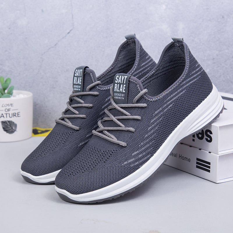 Men's And Women's Flying Woven Walking Shoes Old Beijing Cloth Shoes
