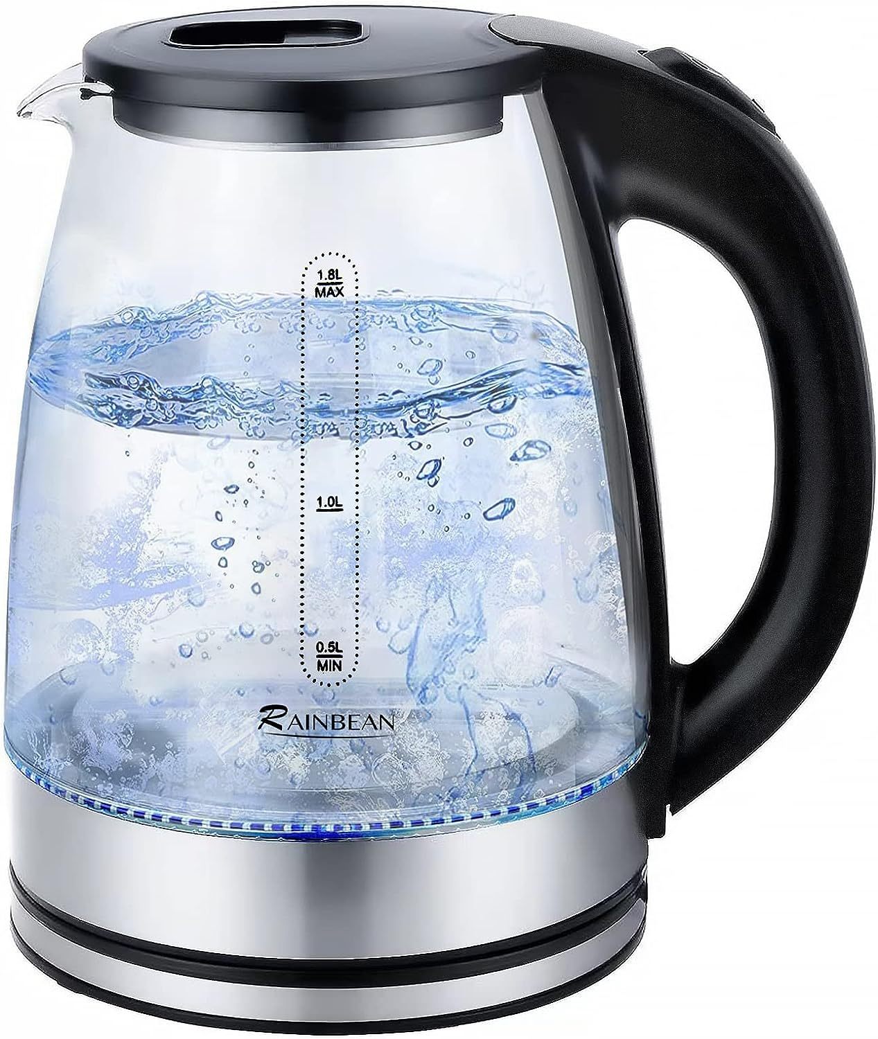 Electric Kettle Water Boiler, 1.8L Electric Tea Kettle, Wide Opening Hot Water Boiler With LED Light